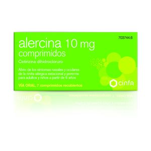 Alercina 10 mg 7 comprimidos recubiertos