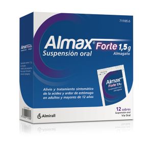 Almax forte 1.5 g 12 sobres suspensión oral