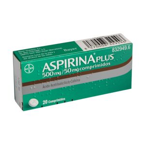 Aspirina plus 500/50 mg 20 comprimidos