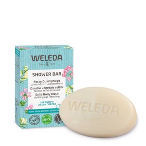 Weleda Shower Bar Geranio + Litsea Cubeba Jabón Sólido Refrescante 75g