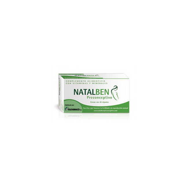 Natalben preconceptivo 30cáps + Clearblue test de ovulación